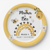 Mama naar Bee Baby shower Papieren Bordje (Voorkant)