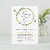 Mama naar Bee Baby shower per Mail uitnodiging (Staand voorkant)