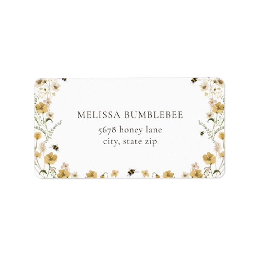 Mama naar Bee Baby shower Retouradreslabel Etiket (Voorkant)