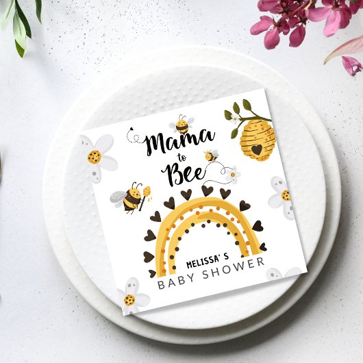 Mama naar Bee Baby shower Servet