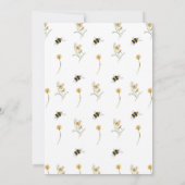 Mama naar Bee Baby shower Uitnodiging Honey Flower (Achterkant)