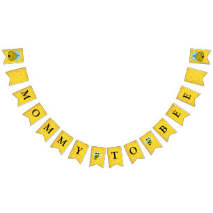 Mama naar Bee Baby shower Vlag Banner