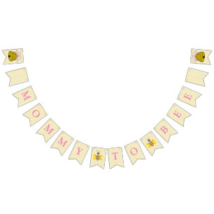 Mama naar Bee Baby shower Vlag Banner