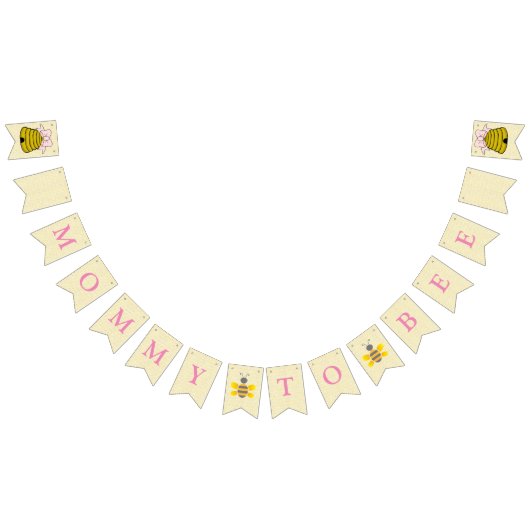 Mama naar Bee Baby shower Vlag Banner (Alle)
