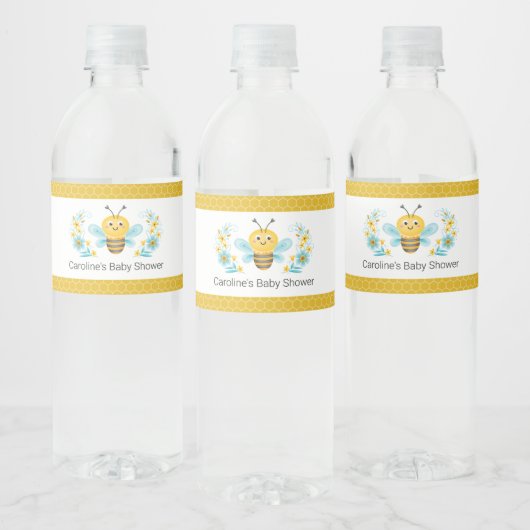Mama naar Bee Baby shower Waterfles Etiket (Flessen)