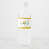 Mama naar Bee Baby shower Waterfles Etiket (Voorkant)