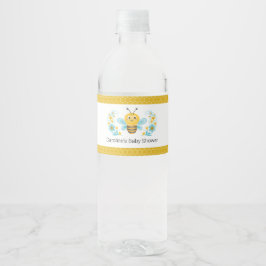 Mama naar Bee Baby shower Waterfles Etiket