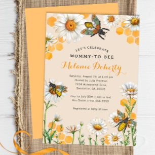 Mama naar Bee Baby shower   WATERVERF H Kaart