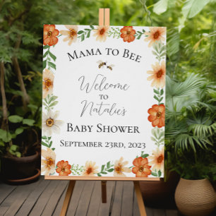 Mama naar Bee Baby shower Welkomstbord Glossy Post Perfect Poster