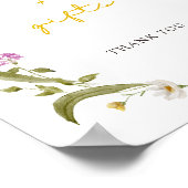 Mama naar Bee Bloemenkrans Baby shower Kaarten Cad Poster (Hoek)