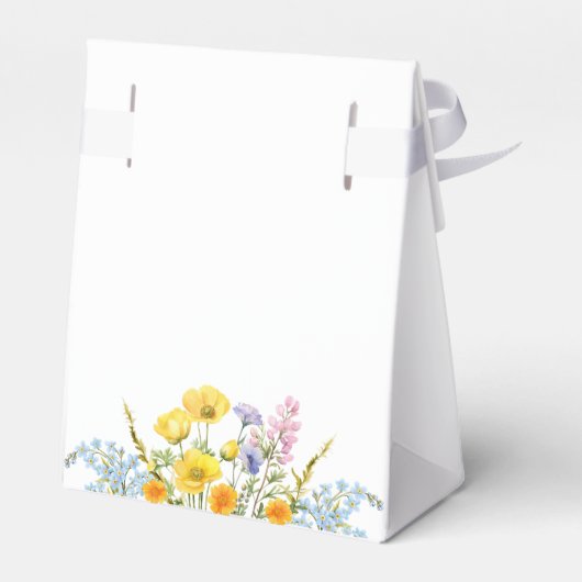 Mama naar Bee boho Wildflower Baby shower Bedankdoosjes (Achterkant)