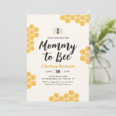 Mama naar Bee Bumblebee Baby shower Kaart (Staand voorkant)