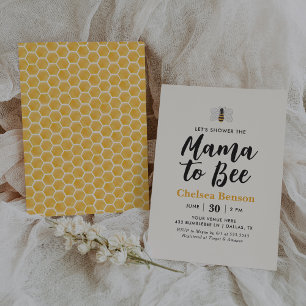 Mama naar Bee Bumblebee Baby shower Kaart