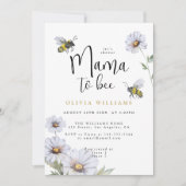 Mama naar Bee Daisies Wildflower Baby shower Kaart (Voorkant)