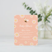 Mama naar Bee Flowers Genderneutraal Baby shower Kaart (Staand voorkant)