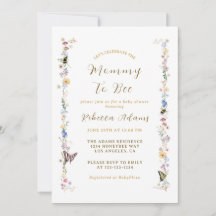 Mama naar Bee Garden Party Wildflower Baby shower