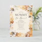 Mama naar Bee Genderneutraal Baby shower Kaart (Staand voorkant)