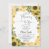 Mama naar Bee Genderneutraal Baby shower Uitnodigi Kaart (Voorkant)