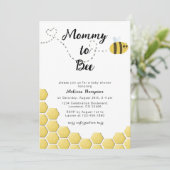 Mama naar Bee Genderneutraal Honingraat Baby showe Kaart (Staand voorkant)