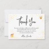 Mama naar Bee Genderneutraal Stijlvol Baby shower Bedankkaart (Voorkant)