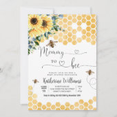 Mama naar Bee Honey Bee Baby shower Kaart (Voorkant)