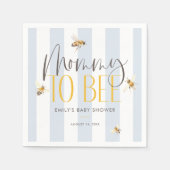 Mama naar Bee Honey Blue Baby shower Servet (Voorkant)