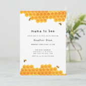 Mama naar Bee Honey Bumblebee Baby shower Kaart (Staand voorkant)