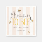 Mama naar Bee Honey Genderneutraal Baby shower Servet (Voorkant)