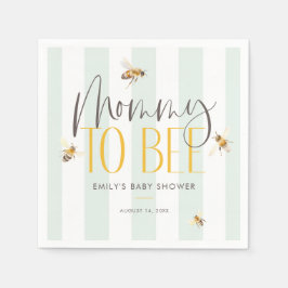 Mama naar Bee Honey Genderneutraal Baby shower Servet