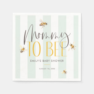 Mama naar Bee Honey Genderneutraal Baby shower Servet