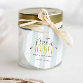 Mama naar Bee Honey Groen Baby shower Bedankjes Labels