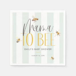 Mama naar Bee Honey Groen Baby shower Servet