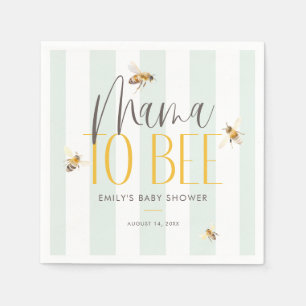 Mama naar Bee Honey Groen Baby shower Servet
