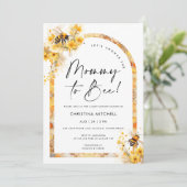 Mama naar Bee Honey Wildflower Baby shower Kaart (Staand voorkant)