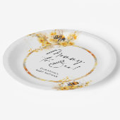 Mama naar Bee Honey Wildflower Baby shower Papieren Bordje (Gekanteld)