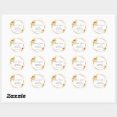 Mama naar Bee Honey Wildflower Baby shower Ronde Sticker (Vel)