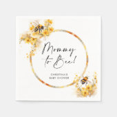 Mama naar Bee Honey Wildflower Baby shower Servet (Voorkant)