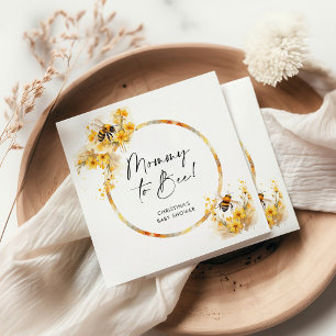 Mama naar Bee Honey Wildflower Baby shower Servet