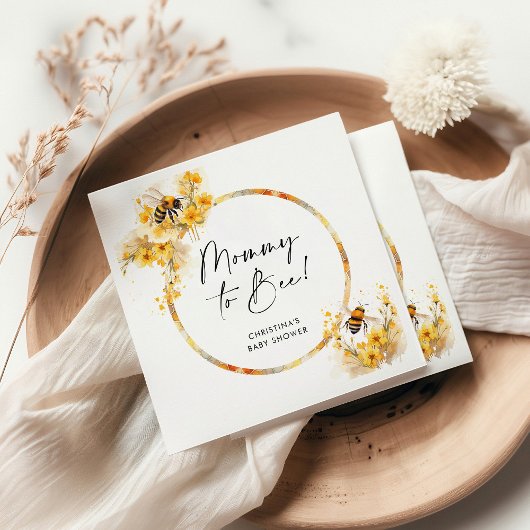 Mama naar Bee Honey Wildflower Baby shower Servet