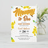 Mama naar Bee Honeycomb Baby shower Kaart (Staand voorkant)