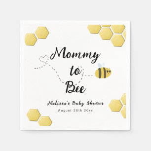 Mama naar Bee Leuke Honeycomb Baby shower Servet