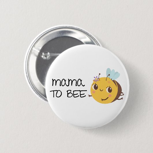 Mama naar Bee Round Pin Ronde Button 5,7 Cm (Voorkant /achterkant)