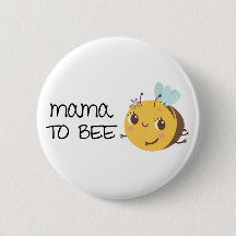 Mama naar Bee Round Pin