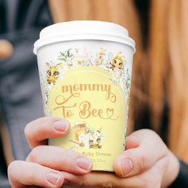 Mama naar Bee Schattige Bumble Bee Baby shower Papieren Bekers