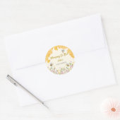 Mama naar Bee Schattige Bumblebee Bloemen Baby sho Ronde Sticker (Envelop)