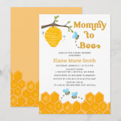 Mama naar Bee Schattige Honey Bee Baby shower Kaart (Voorkant / Achterkant)