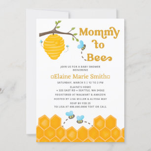 Mama naar Bee Schattige Honey Bee Baby shower Kaart