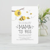 Mama naar Bee Schattige Honing Neutraal Baby showe Kaart (Staand voorkant)