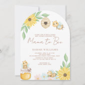 Mama naar Bee Schattige Waterverf Bumblebee Baby s Kaart (Voorkant)