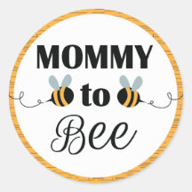 Mama naar Bee Stickers - Baby shower Bee Theme